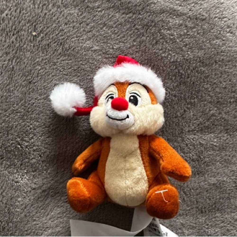 Holiday Chipmunk Plush Toy with Santa Hat